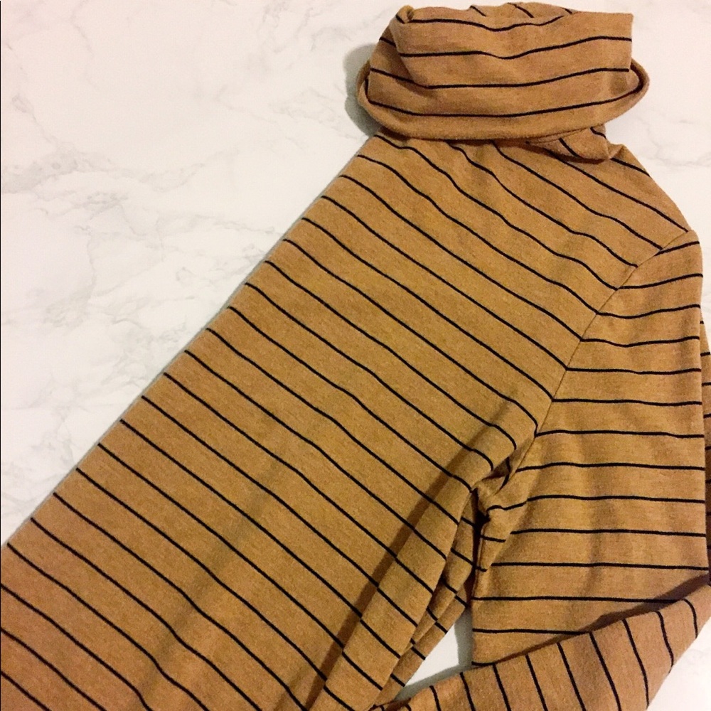 Land’s End Turtleneck Striped Long Sleeve Top.